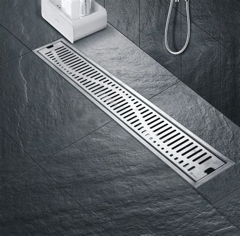 Shower Drain - Vista Wave 12x4 inches SS 304 Grade Shower Drain Channel ...