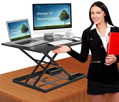 Standing Desk Stand Up Desks Height Adjustable 32 inch Sit Stand ...