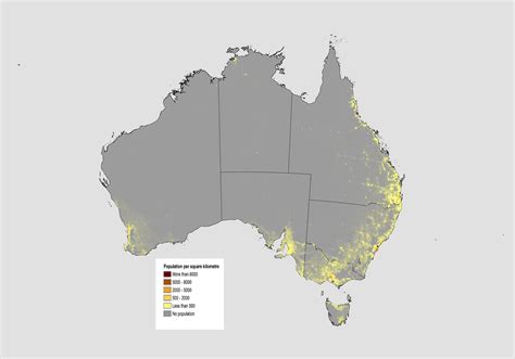 Population Density Of Australia Map - Map Worksheets