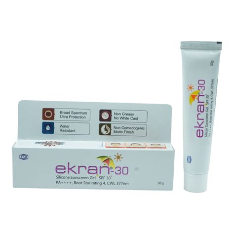Ekran-30 Silicone Sunscreen Gel 30 gm Price, Uses, Side Effects ...