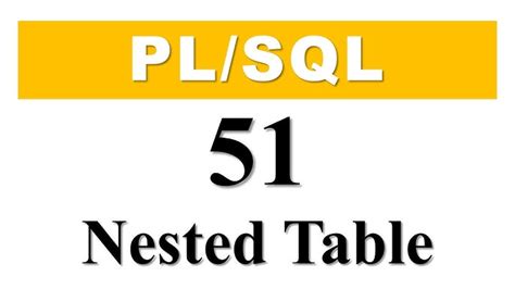 Image result for Nested Table in PL SQL