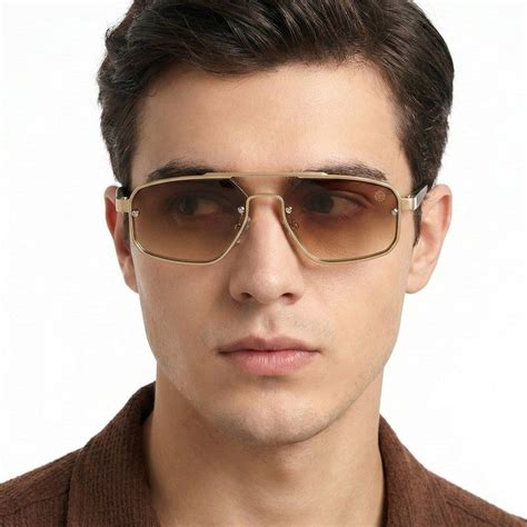 Shadron | Gredient Brown Medium Full Rim Rectangle Sunglasses for Men