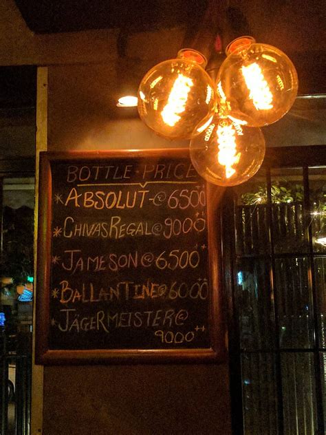 Menu at Monkey Bar, Mumbai