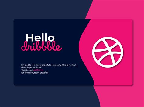 Hello Dribbble! by Ashikur Rahman on Dribbble