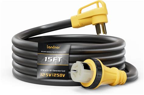 Amazon.com: PlugSaf 50 Amp Generator Cord, 50FT 50 Amp RV Extension ...