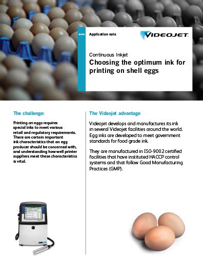High-Quality Printing on Eggs for Food Safety | Videojet