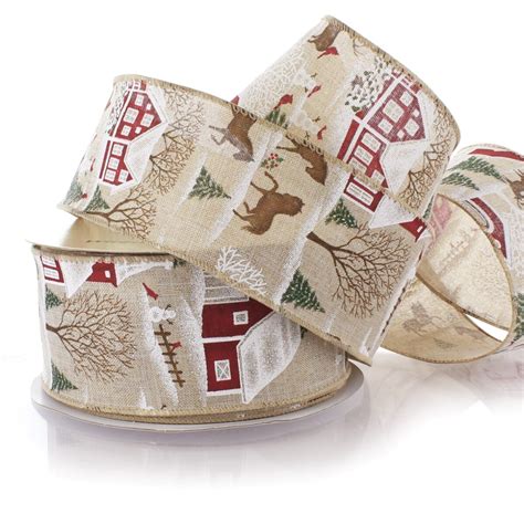 2 1/2" Wired Ribbon Snowy Winter Yard - 10 Yard, Size: 10 Yards | Michaels