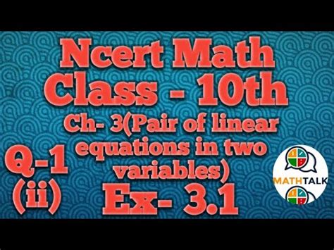 Image result for Class 10 Math Chapter 3 Examples 1