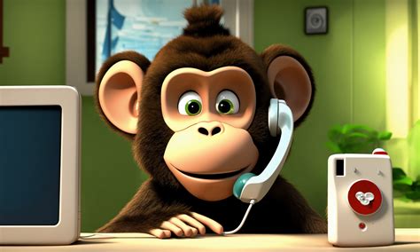 Lexica - Mother monkey calls the doctor monkey on the phone. 3d cartoon ...
