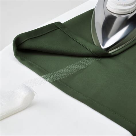 MAJGULL block-out curtains, 1 pair, dark green/with heading tape ...