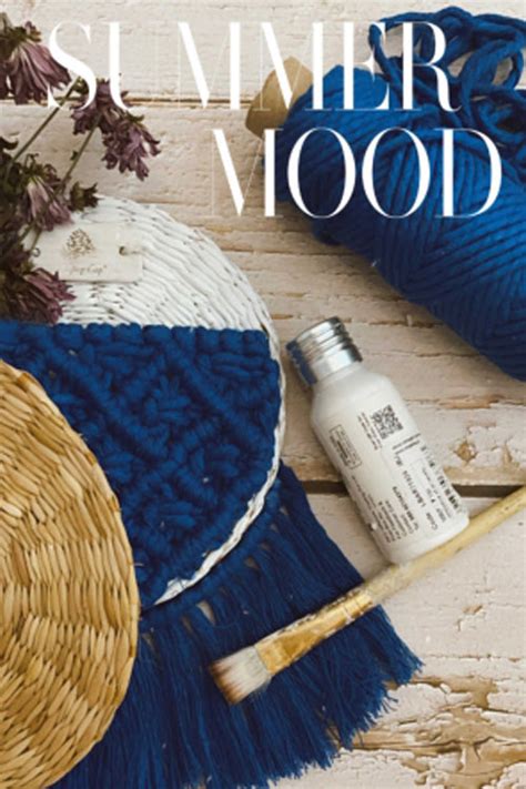 Pine Cone Santorini Blue Macrame Basket Wall Decor – Okhaistore