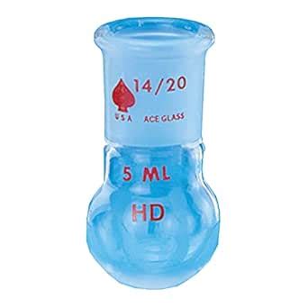 ACE Glass 9458-04 Round Bottom Flask, Single Neck, 10mL Capacity, 14/20 ...