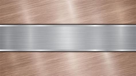 Fond composé d'une surface métallique brillante en bronze et d'une ...