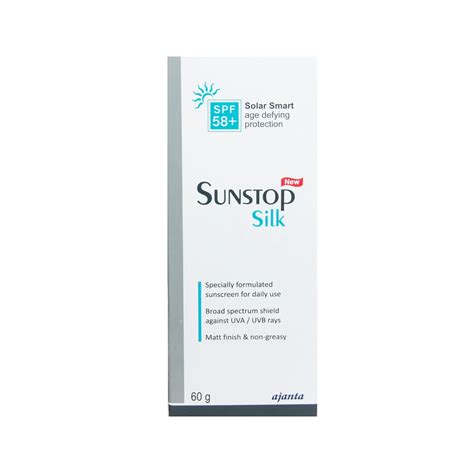Sunstop Silk SPF 58+ Sunscreen Cream 60 g - Cureka