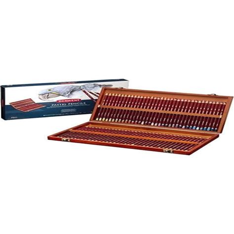 Derwent Pastel Colouring Pencils Wooden Gift Box Set, Drawing ...