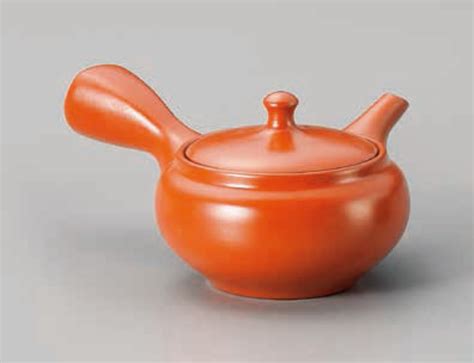 Y551【常滑焼】朱泥大平無地帯網急須 | ヤマキイカイのネットショップ