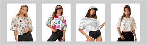 Buy TOPLOT Tops for Women Casual Printed Crop Top with Half Sleeve ...