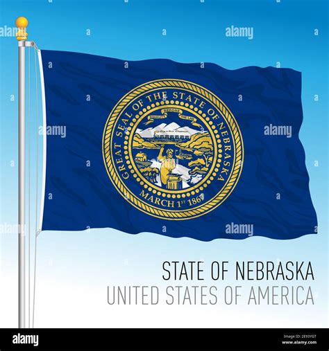 Nebraska federal state flag, United States, vector illustration Stock ...