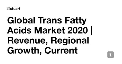 Global Trans Fatty Acids Market 2020 | Revenue, Regional Growth ...
