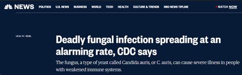 CDC警告：出现致命真菌，加州是重灾区！_传播_版权_吃货