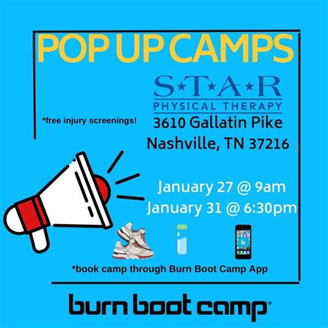 Free Pop up camps, STAR Physical Therapy (East Nashville), 27 January ...