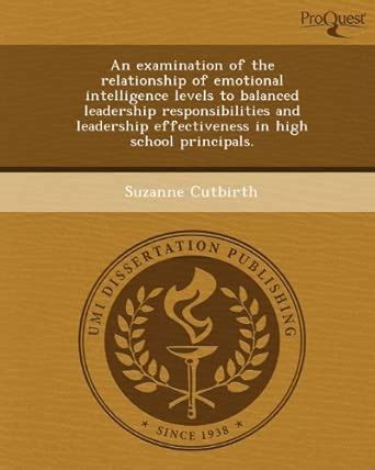 Buy An Examination of the Relationship of Emotional Intelligence Levels ...