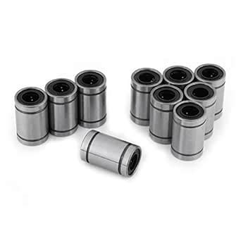 Ball Bearing, Linear Ball Bearing 10pcs LM8UU 8mm Linear Motion Ball ...
