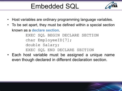 Image result for Diff Between Embedded SQL and Dynamic SQL
