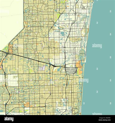 Map of Fort Lauderdale Florida USA Stock Vector Image & Art - Alamy