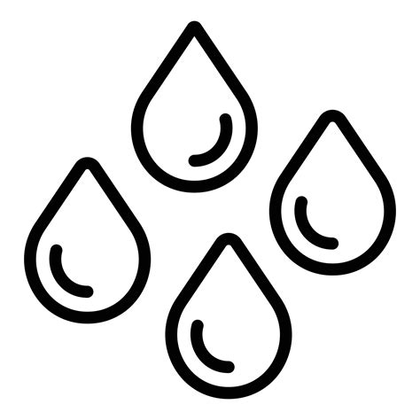 Raindrops Clipart Outline