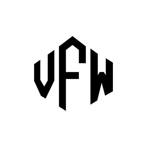 VFW letter logo design with polygon shape. VFW polygon and cube shape ...