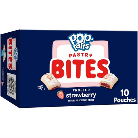 Pop-Tarts Frosted Strawberry Baked Pastry Bites, Shelf-Stable, Ready-to ...