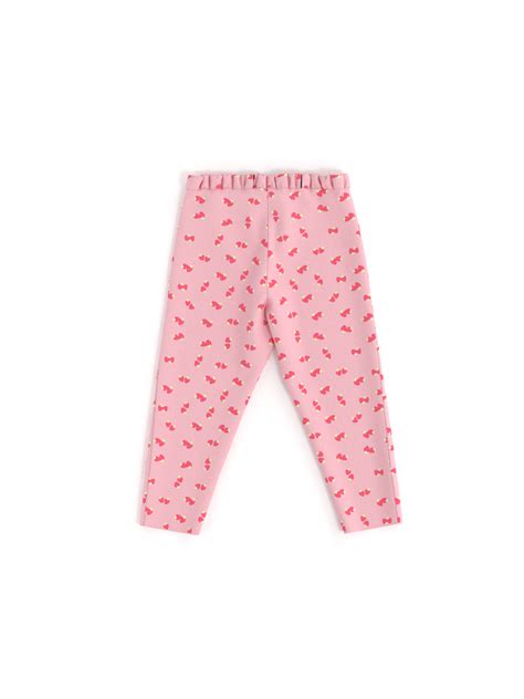 Nautinati's Girls' Cotton All-over Strawberry Print Leggings