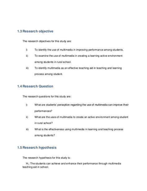 Image result for Research Chapter 1 Format Objectives