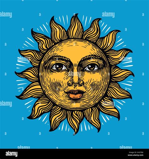 Vintage Sun Drawing