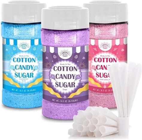 Under the Sun Cotton Candy Floss Sugar, 3ct (Pink Vanilla, Blue ...