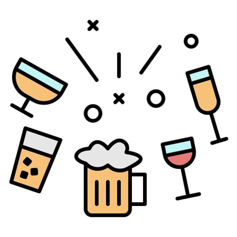 Alcoholic drinks - Free birthday and party icons