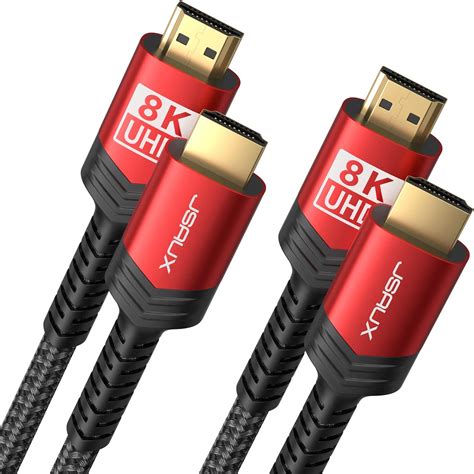 Amazon.com: Highwings 8K 10K HDMI 2.1 Cable 6.6FT/2M 2-Pack, Certified ...