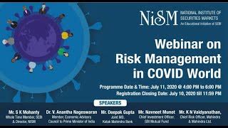 Part 6 Webinar on Risk Management in COVID World - National Institute ...