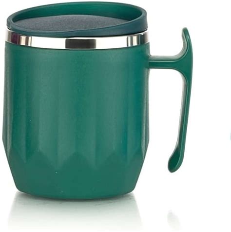Stainless Steel Coffee with Lid (300 ml) (Pack of 2) (Navy Blue, Green ...