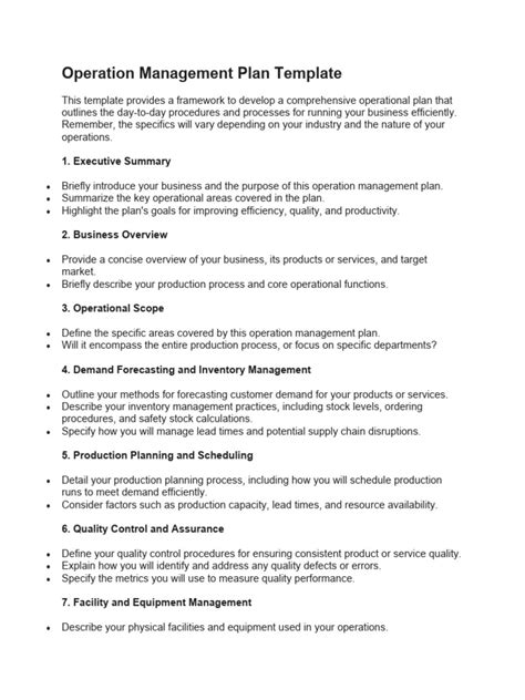 Operational Management Plan 的图像结果