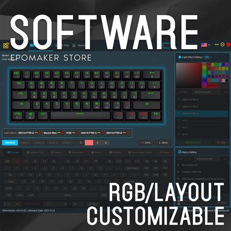 Buy EPOMAKER SKYLOONG SK61 61 Keys 60% Hot Swappable Programmable ...