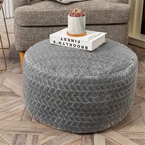 Amazon.com: Asuprui Pouf Ottoman Unstuffed ,Ottoman Foot Rest, Floor ...