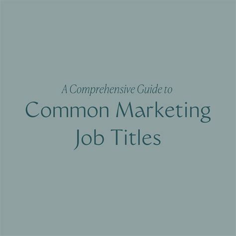 A Comprehensive Guide to Common Marketing Job Titles | Magnolia ...