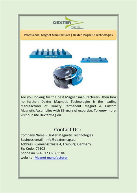 PPT - Professional Magnet Manufacturer | Dexter Magnetic Technologies ...