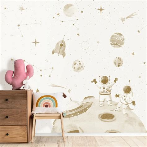 Papier peint Blue Color Space Expedition pour les enfants | Vie et ...