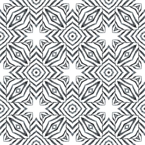 Chevron watercolor pattern black and white | Premium Photo