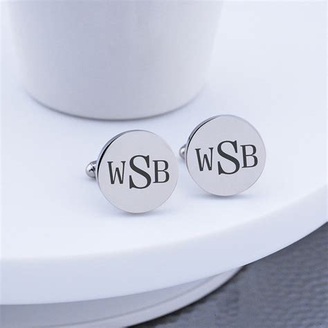 Image result for Monogram Cufflinks