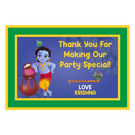 Little Krishna Theme Thank You Cards – Blu Party