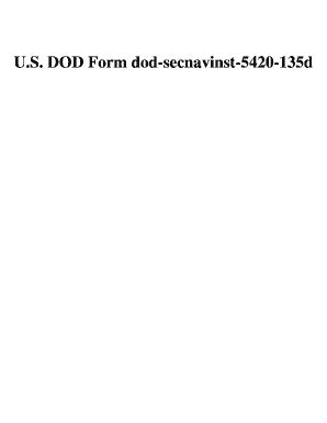 Fillable Online U.S. DOD Form dod-secnavinst-5420-135d. Free download ...